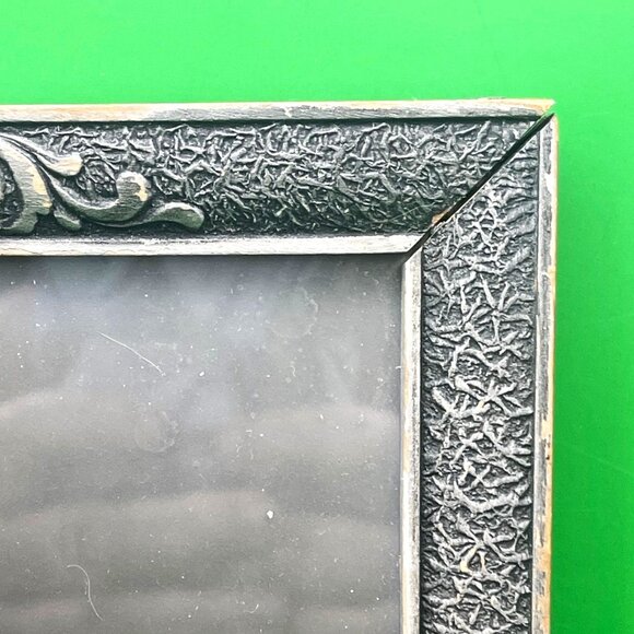 Antique 1920s Framed Photo Man Woman Wedding Roaring Twenties Ornate Wood Frame - Picture 6 of 12